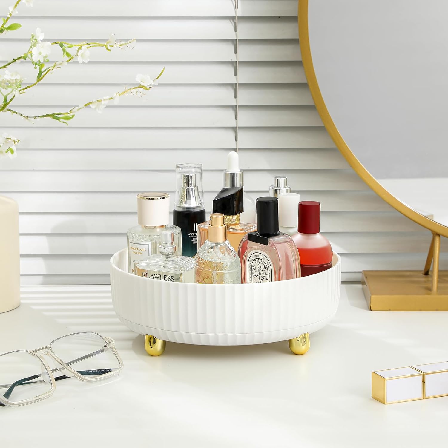 Urban Ease™ 360° Rotating Vanity Organizer | Makeup & Skincare Storage